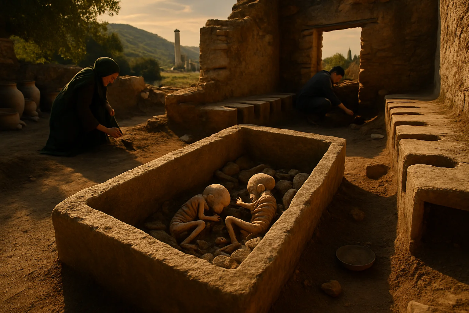 Efes’te Latrine İçinde İki Bebek Mezarı: Bizans Ailesi Neden Bu Yeri Seçti?